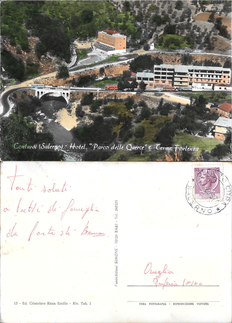 Contursi (SA). Hotel Parco delle Querce e Terme Forlenza. Viaggiata
