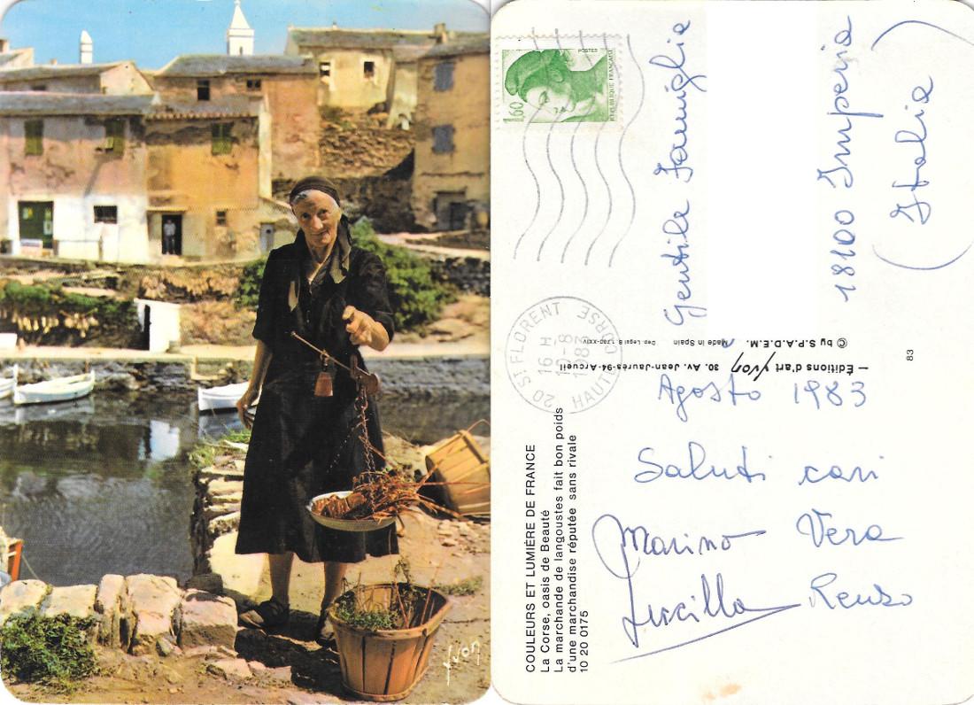 Corse. La marchandise de langustes. Viaggiata 1983