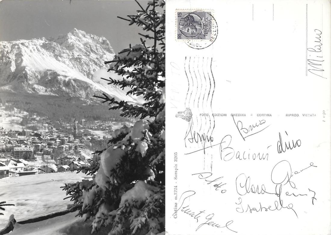 Cortina. Sorapis. Viaggiata 1961