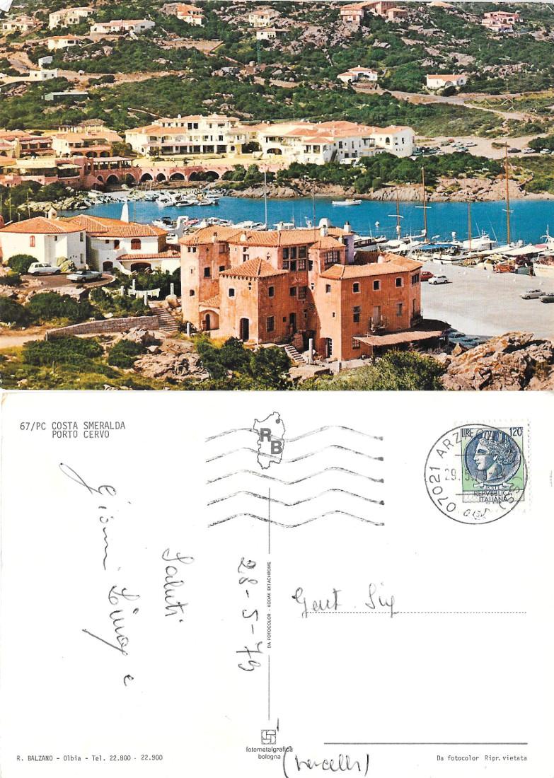 Costa Smeralda. Porto Cervo (SS). Viaggiata 1979