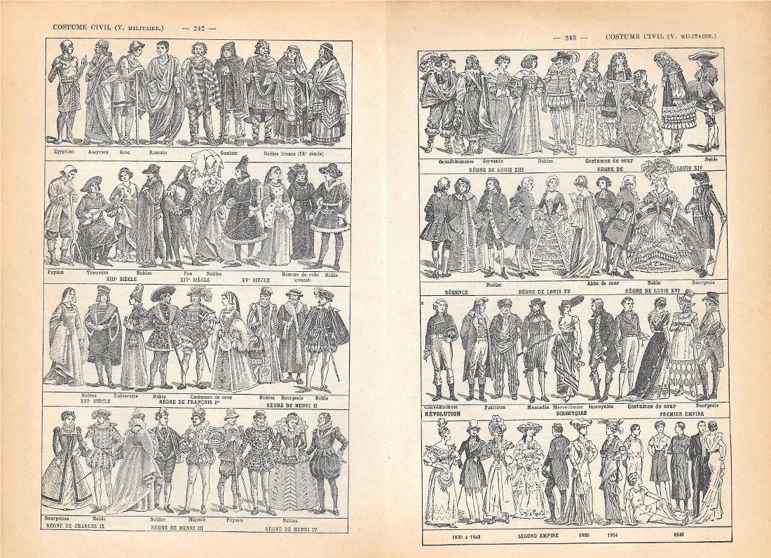 Costume civil. Stampa 1954, pagina doppia