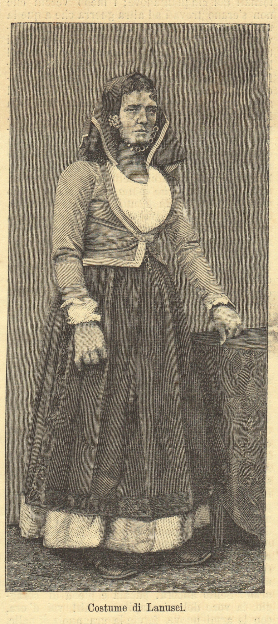 Costume femminile di Lanusei. Immagine 1889