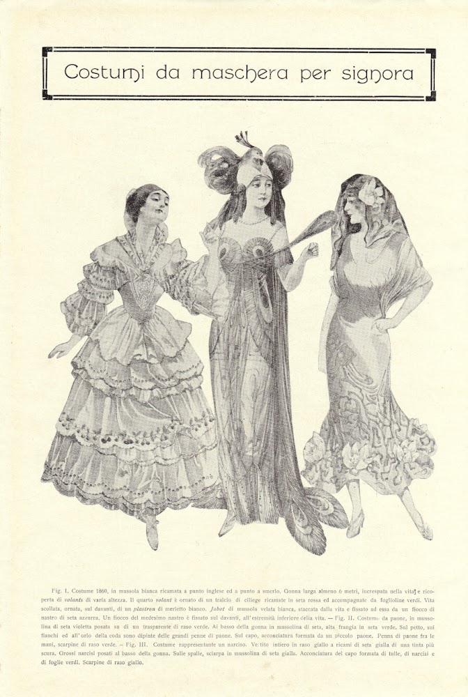 Costumi da maschera per signora/Eleganti mantelli. Immagine 1913.