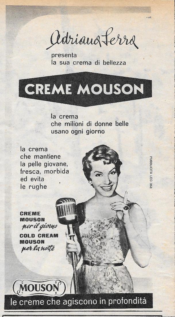 Creme Mouson. Advertising 1956