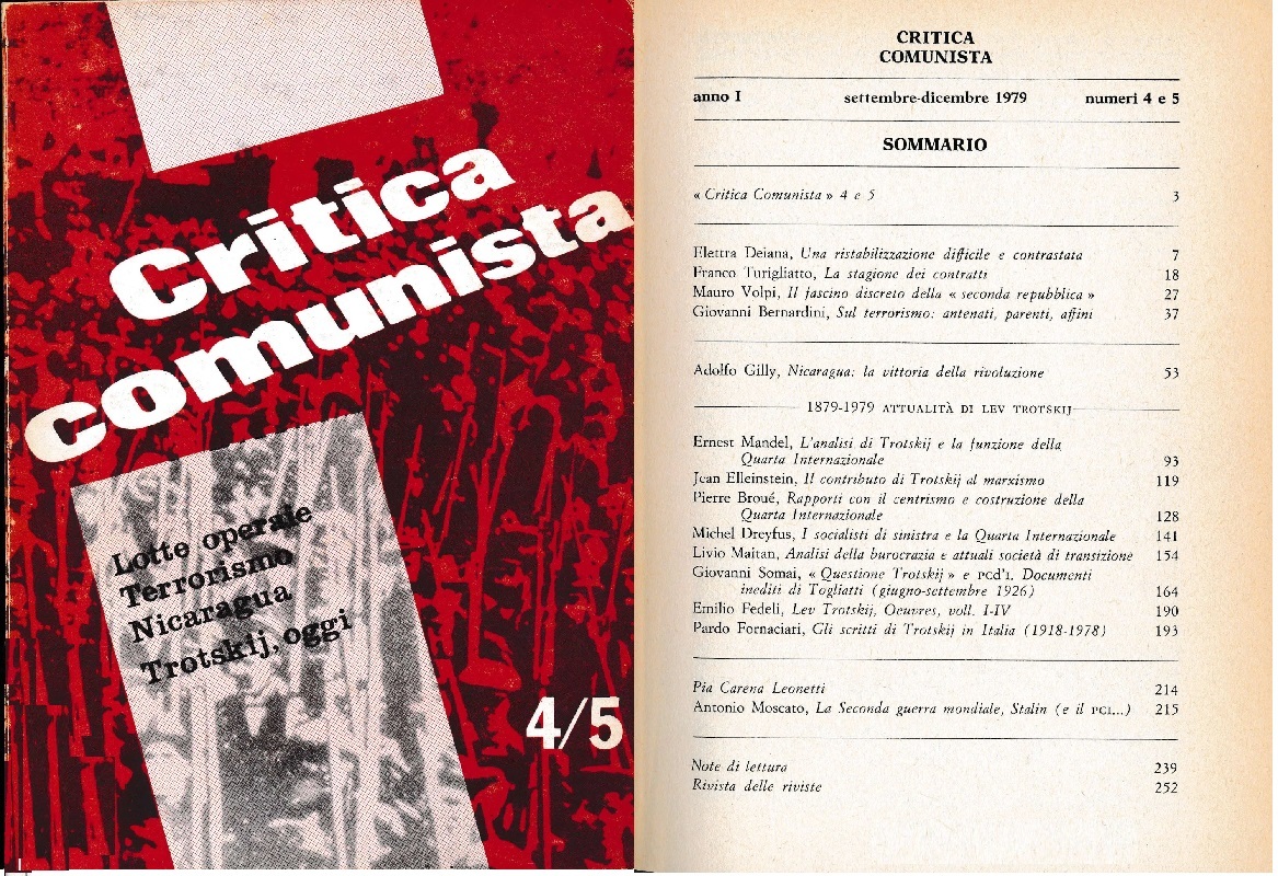 Critica comunista. N. 4/5, 1979