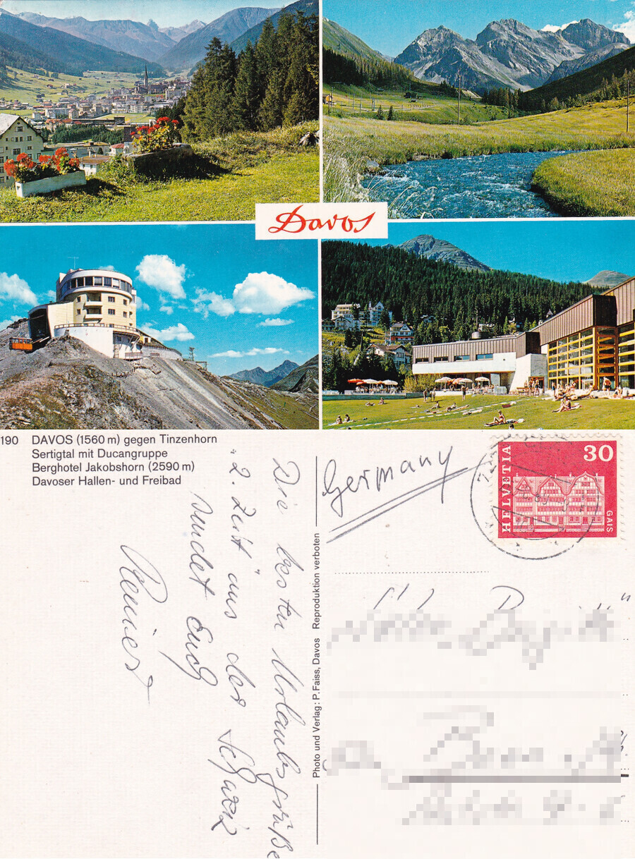 Davos. Vedute. Svizzera. Viaggiata