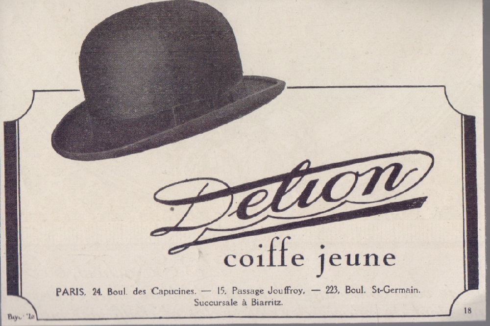 Delion coiffe jeune. Advertising 1926