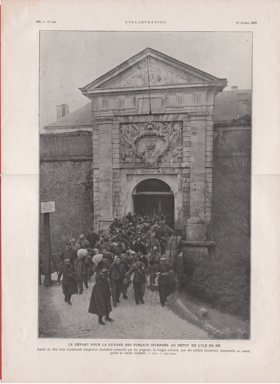 Depart pour la Guyane des forcats internee au Ile de …