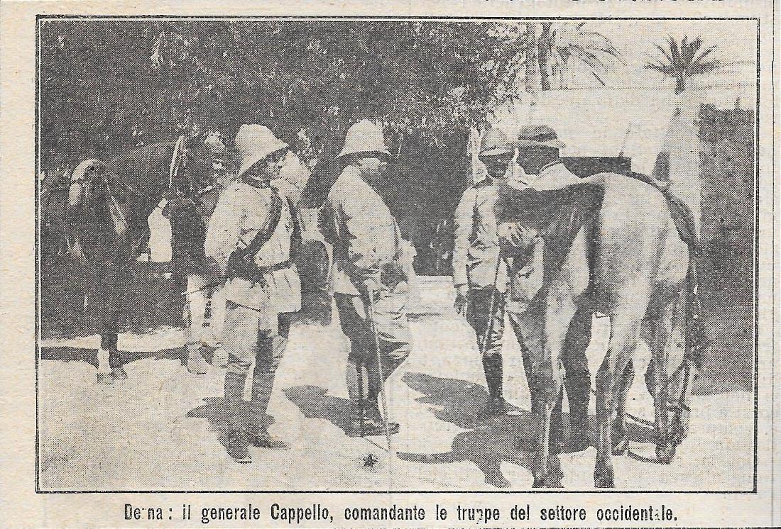 Derna: il generale Cappello, comandante delle truppe del settore occidentale. …