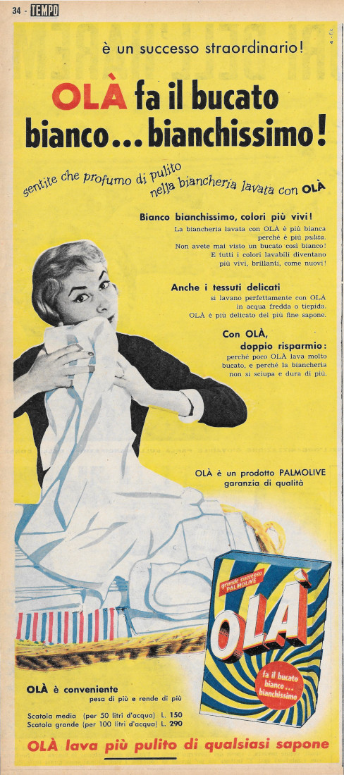 Detersivo Olà Palmolive - Advertising 1956