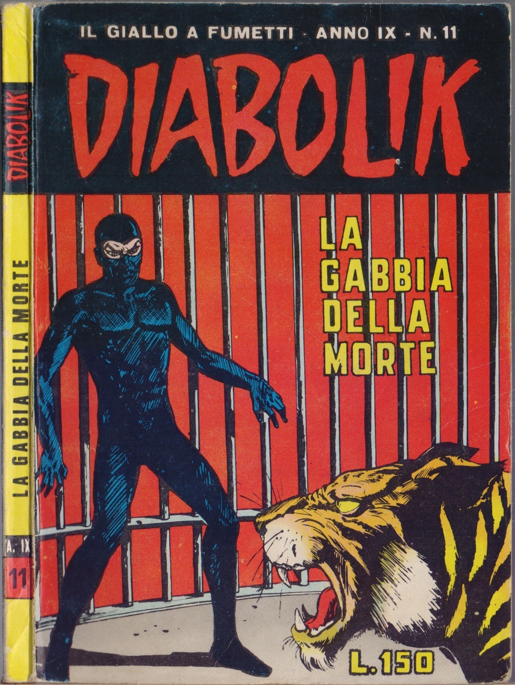 Diabolik - La gabbia della morte. anno IX. n. 11