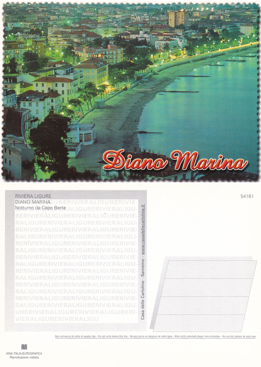 Diano Marina (IM). Notturno da Capo Berta. Non viaggiata