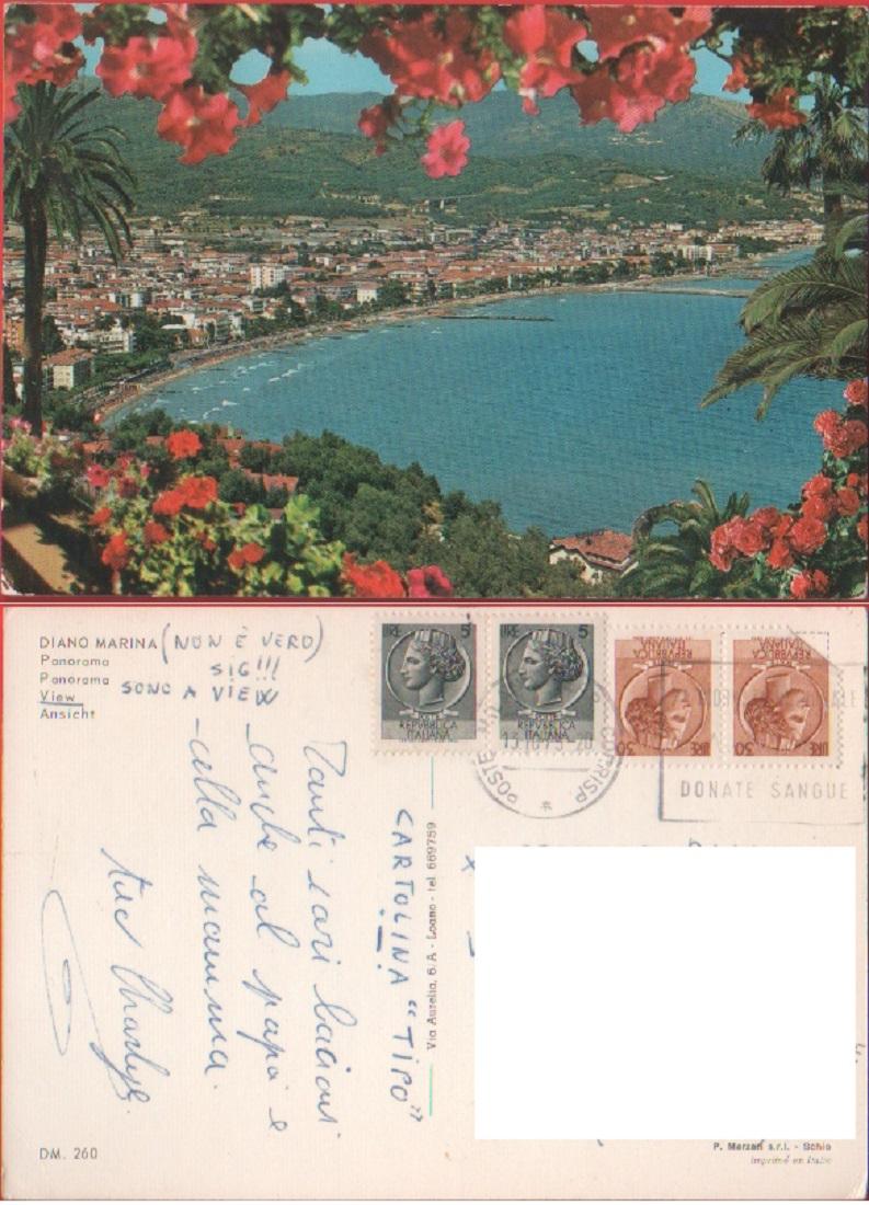 Diano Marina (IM). Panorama. Viaggiata 1979