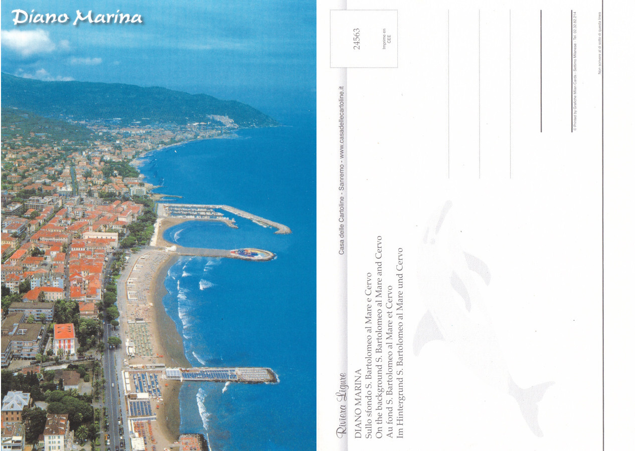Diano Marina IM). Sullo sfondo S. Bartolomeo e Cervo. Non …