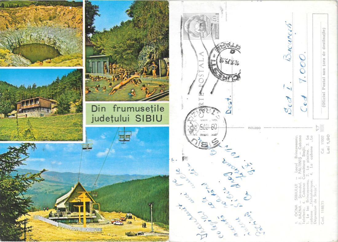 Din frumusetile judetului Sibiu (Romania). Viaggiata 1975