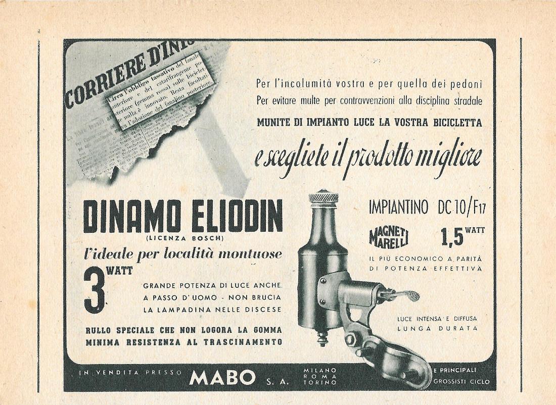 Dinamo Eliodin. Advertising 1946