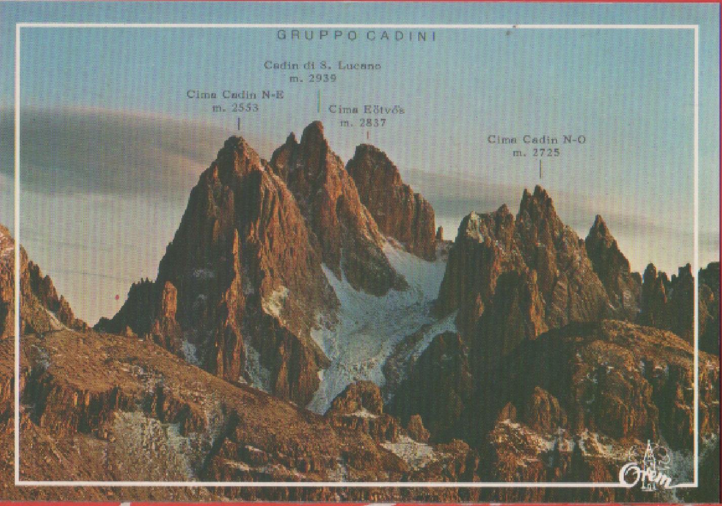 Dolomiti. Gruppo Cadini. Non viaggiata