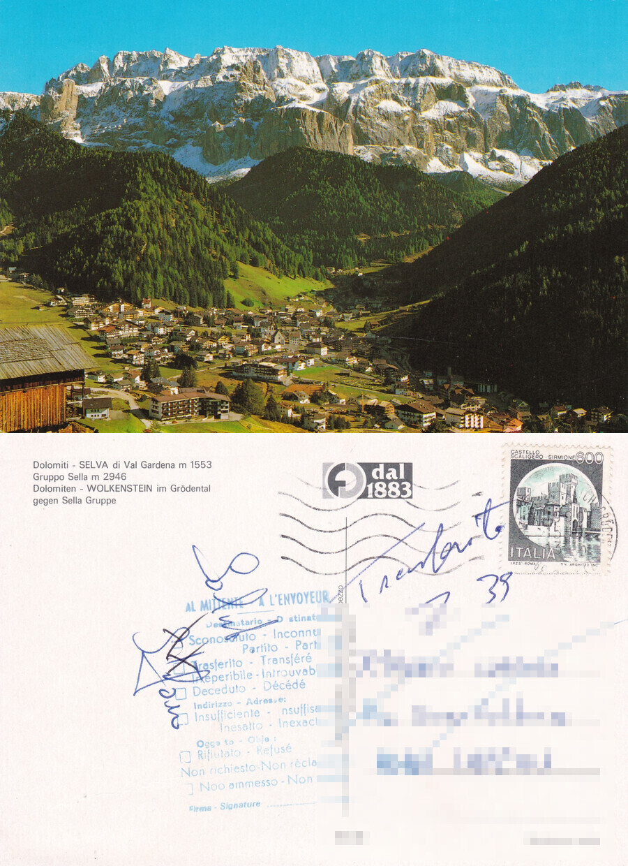 Dolomiti. Selva di Val Gardena. Gruppo Sella - Viaggiata