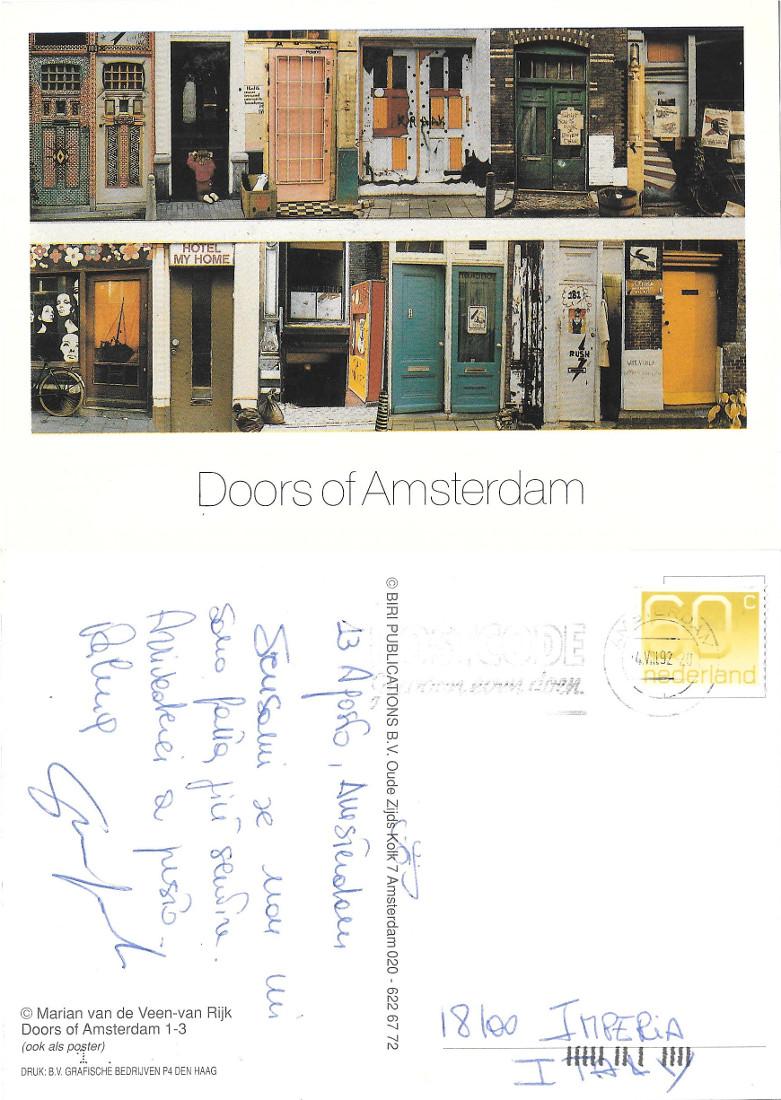 Doors of Amsterdam. Viaggiata 1992