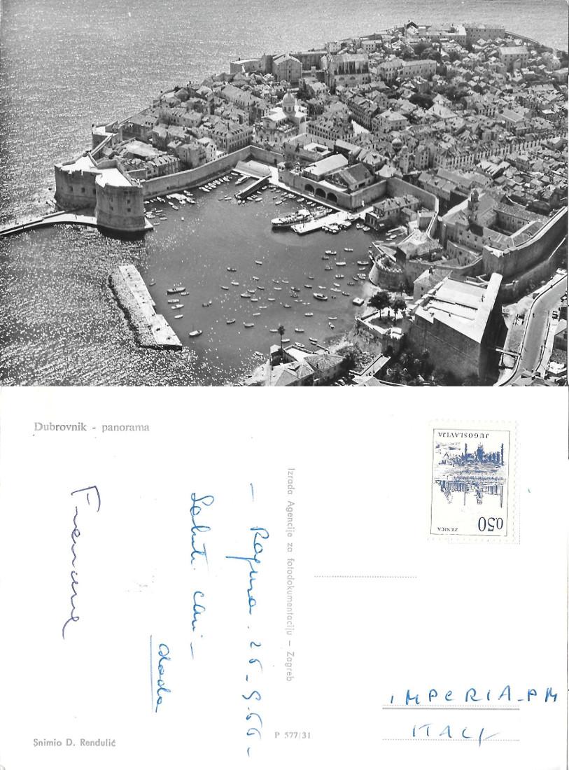 Dubrovnik (CRO). Panorama. Viaggiata 1983