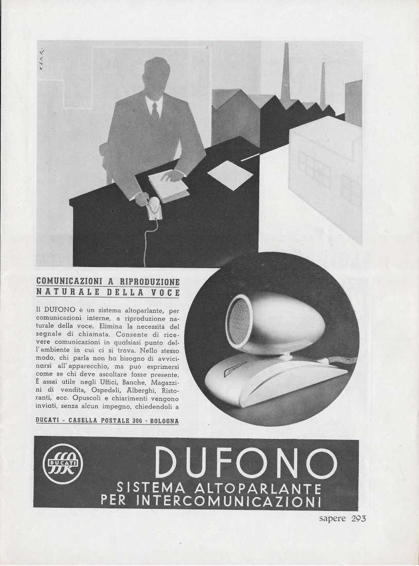 Dufono Ducati - Advertising 1938