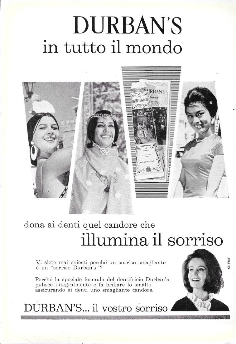 Durban's in tutto il mondo. Advertising 1963