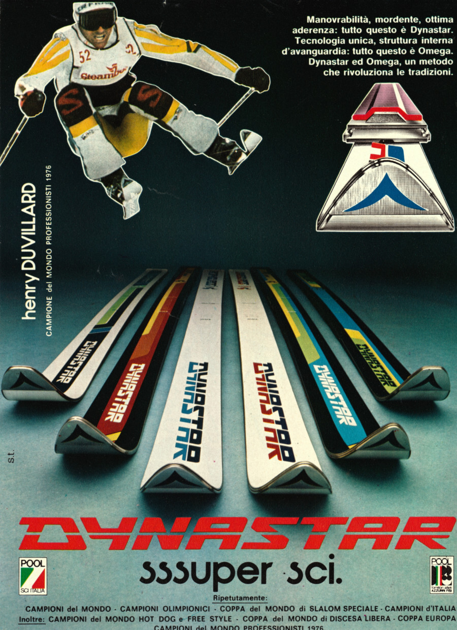 Dynastar sssuper sci. Advertising 1976