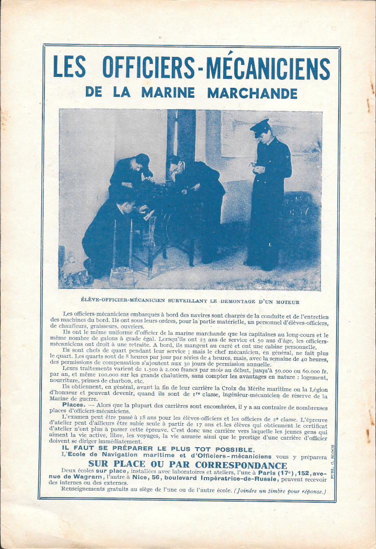 Ecole de navigation pour officiers mécaniciens de la marine marchande …