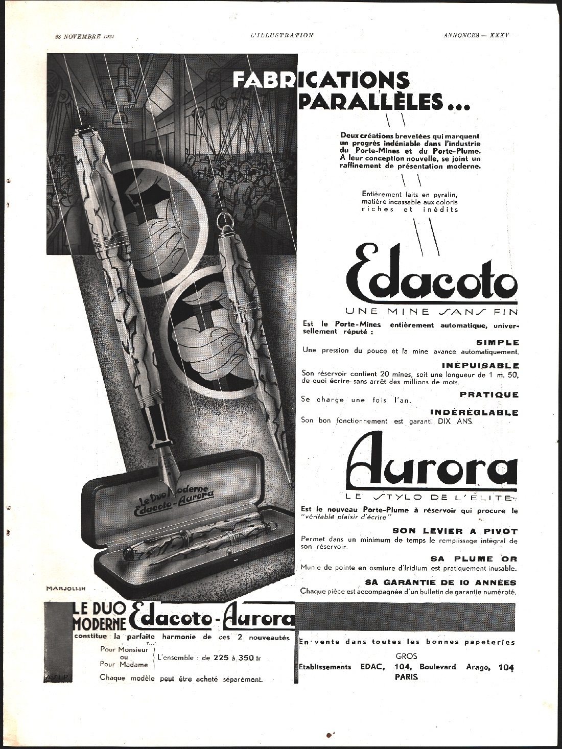Edacoto un mine sans fin, Aurora le stylo de l'elite. …