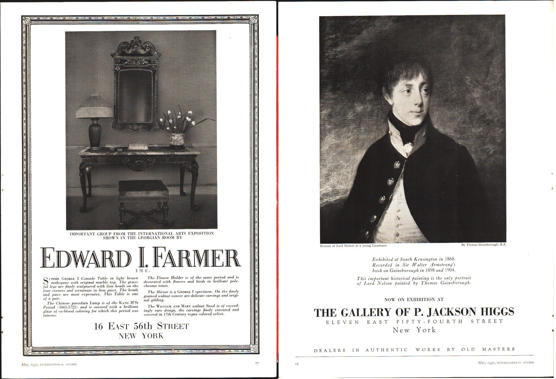 Edward I. Farmer / The Gallery of P. Jackson Higgs. …
