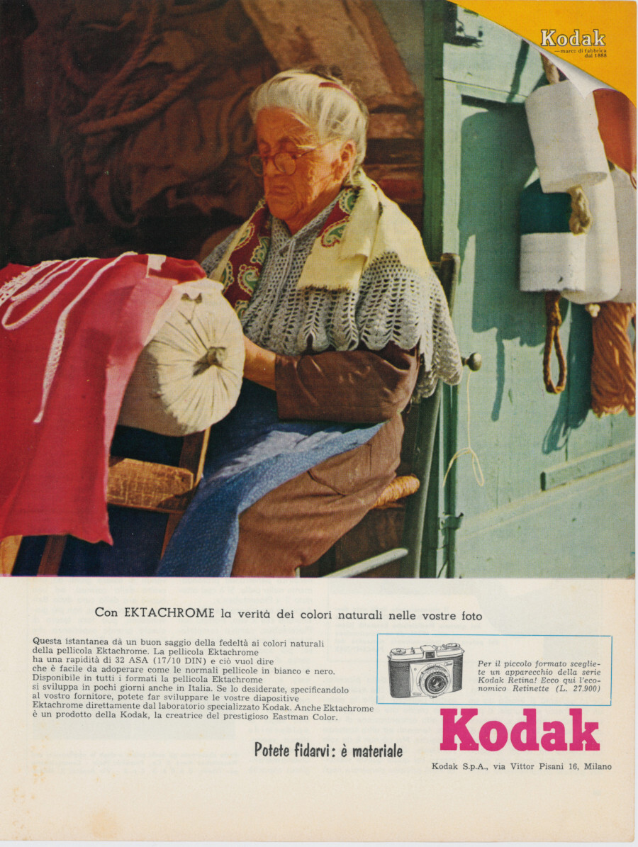 Ektachrome Kodak. Advertising 1957