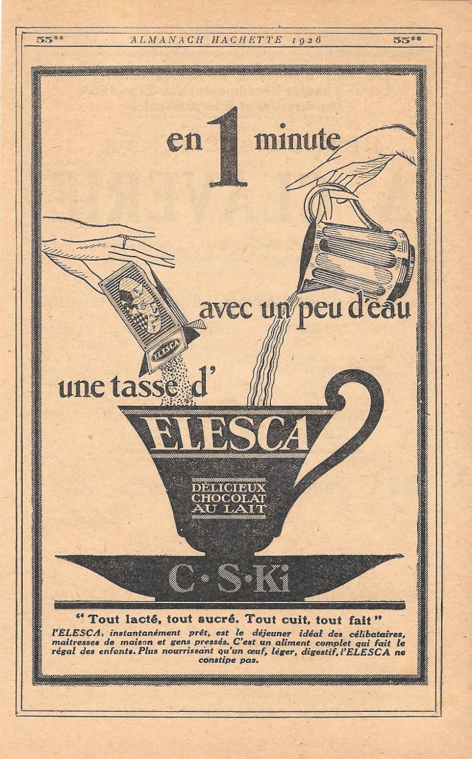 En 1 minute avec un peu d'eau une tasse d'Elesca. …