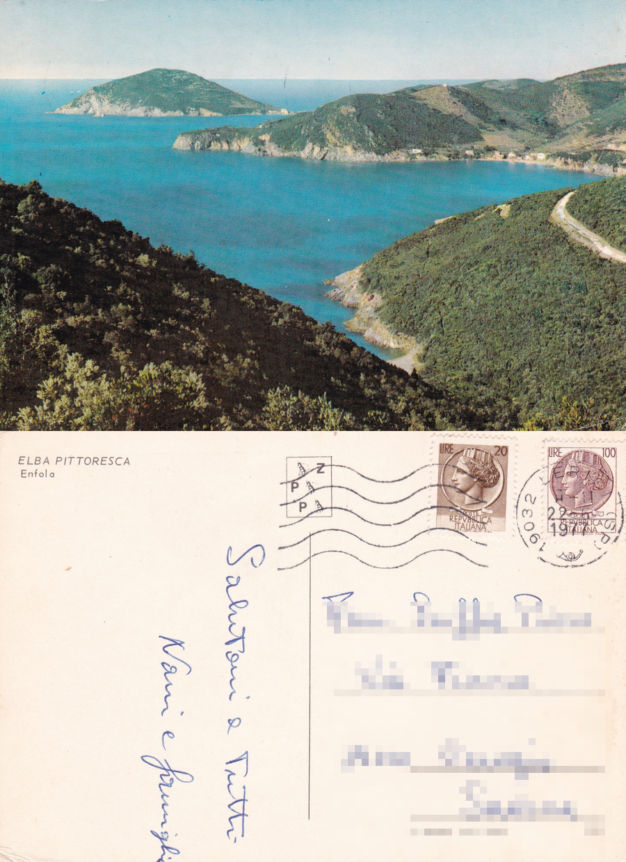 Enfola. Isola d'Elba. Viaggiata 1977