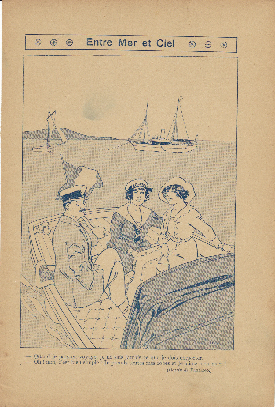 Entre mer et ciel. (ill. Fabiano). Stampa 1913