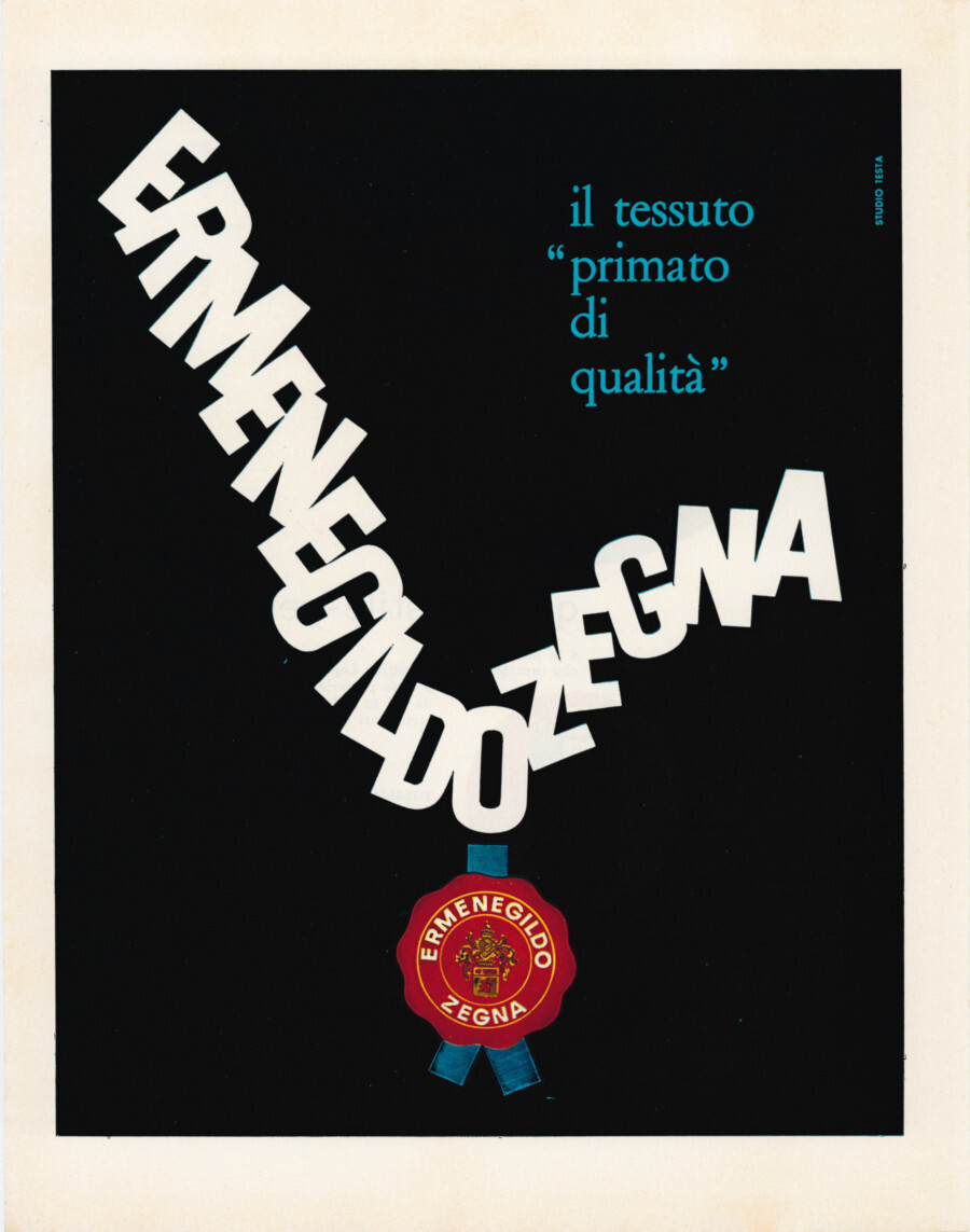 Ermenegildo Zegna / Lagomarsino. Advertising 1961