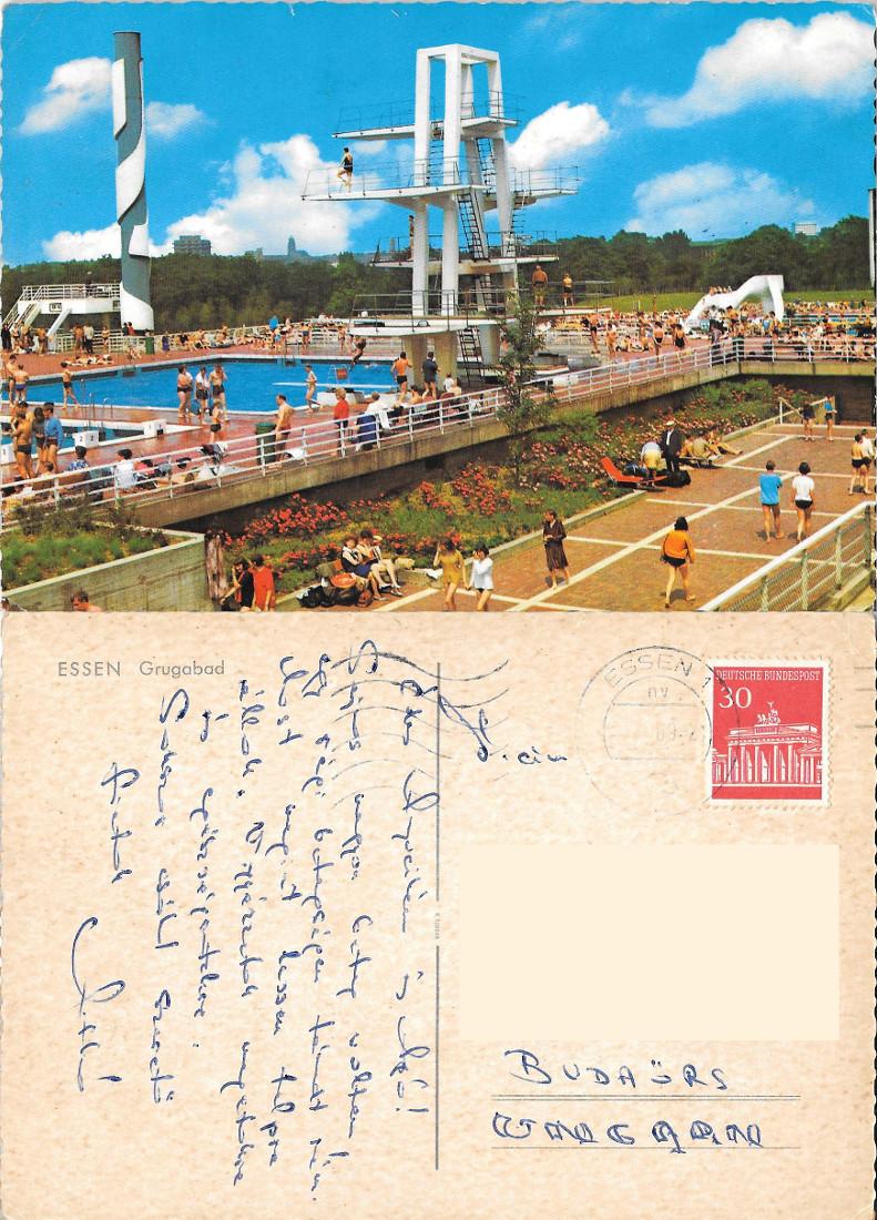 Essen. Grugabad. Viaggiata 1969