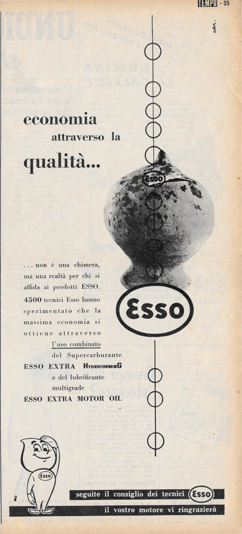Esso economia attraverso la qualità... - Advertising 1956