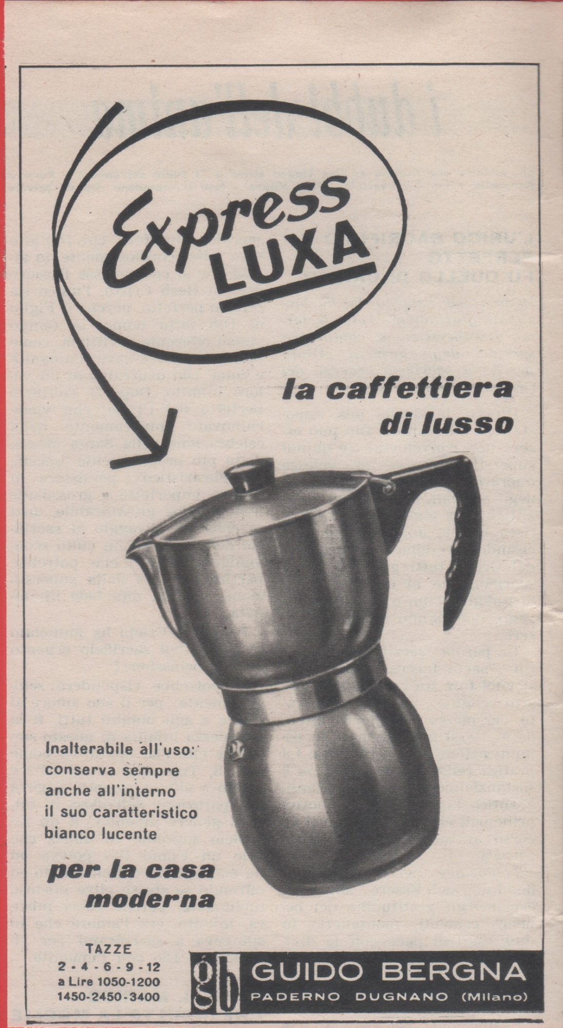 Express Luxa. Guido Bergna. Advertising 1960
