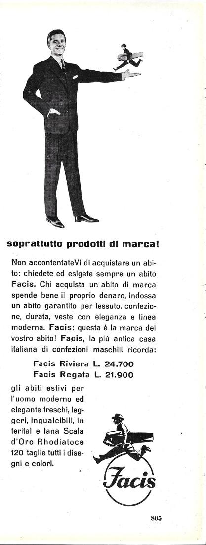 Facis. Soprattutto prodotti di marca!. Advertising 1964