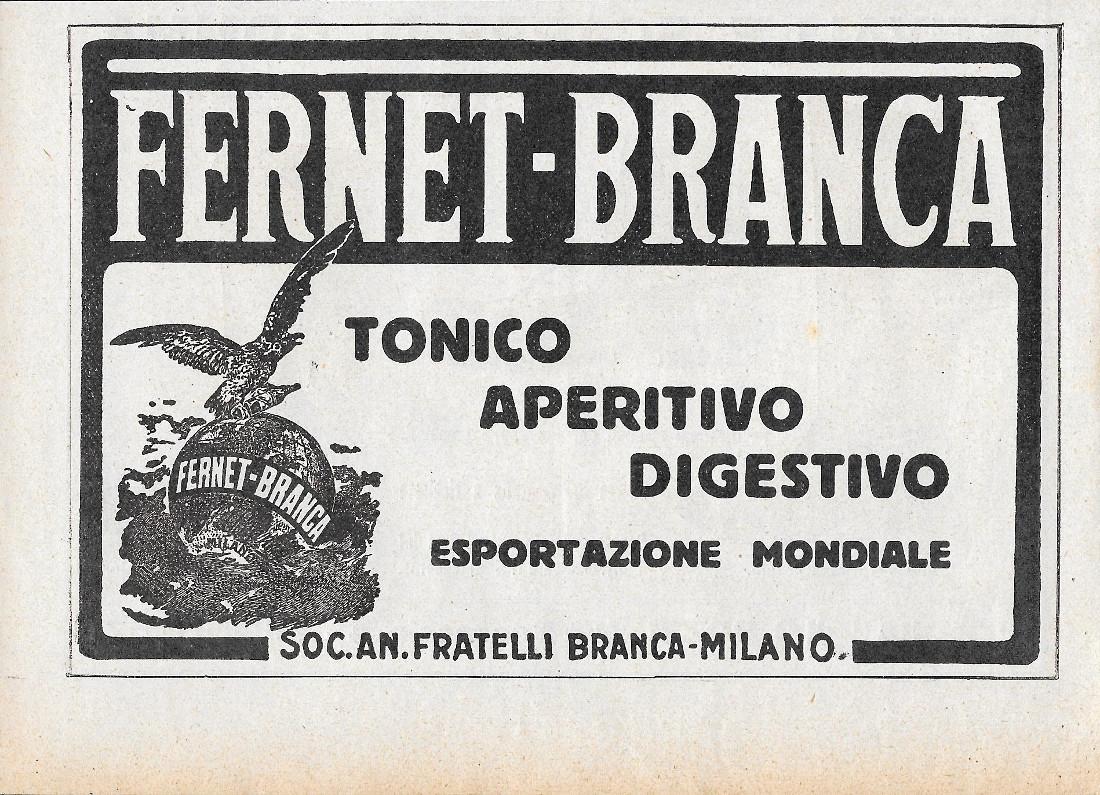 Fernet Branca / Stivali e Scarpe di gomma. Advertising 1928