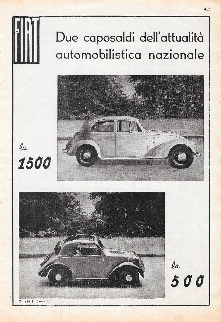 FIAT 1500 e 500 / Radio CGE 450 super 5 …