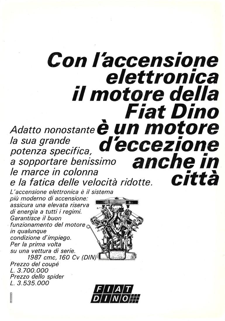 Fiat Dino. Advertising 1968