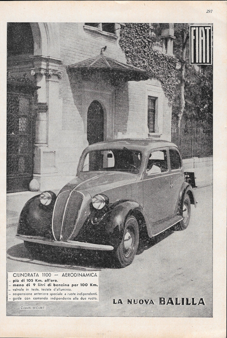 FIAT La Nuova Balilla - Advertising 1937