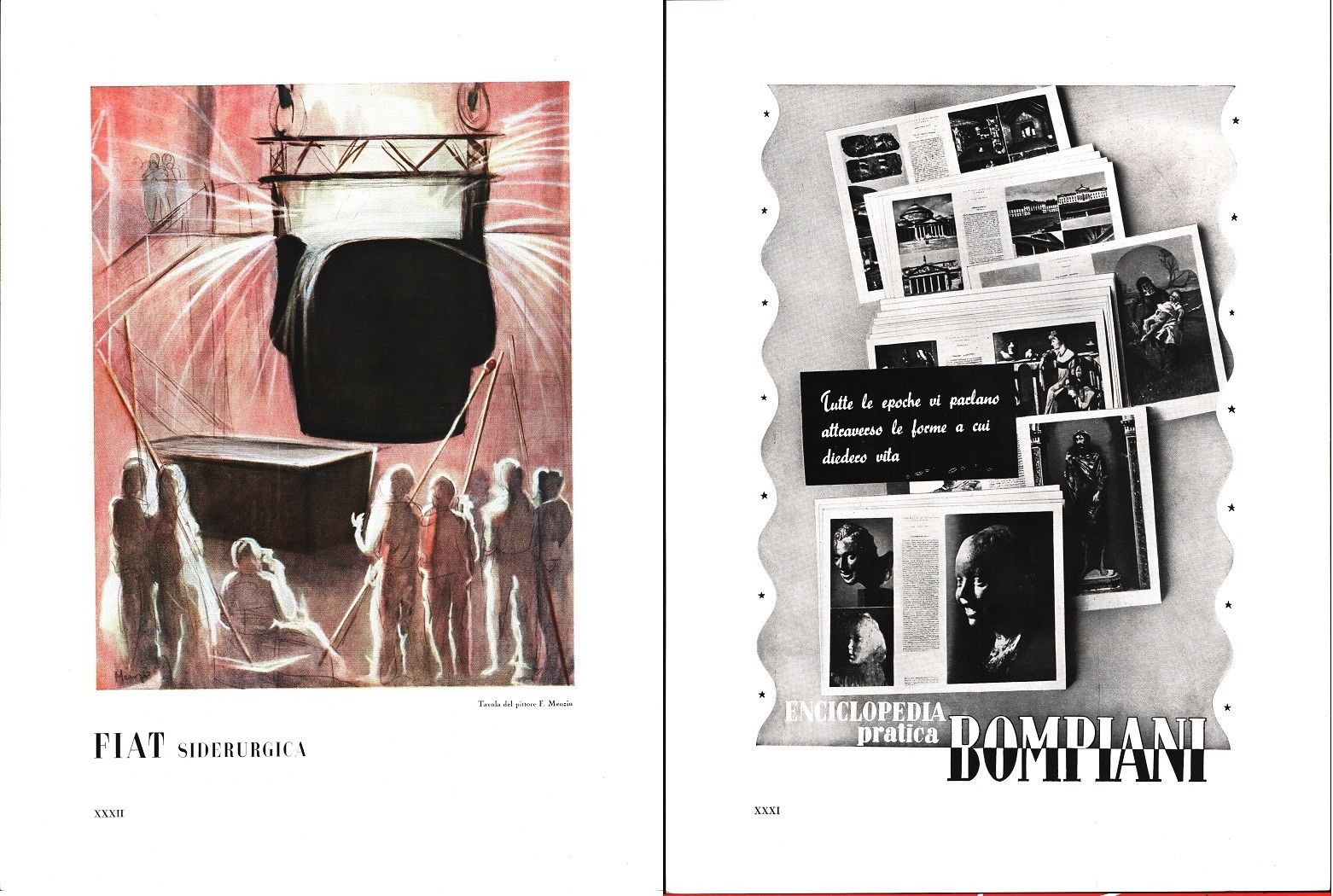FIAT Siderurgica / Bompiani. - Pubblicità 1940