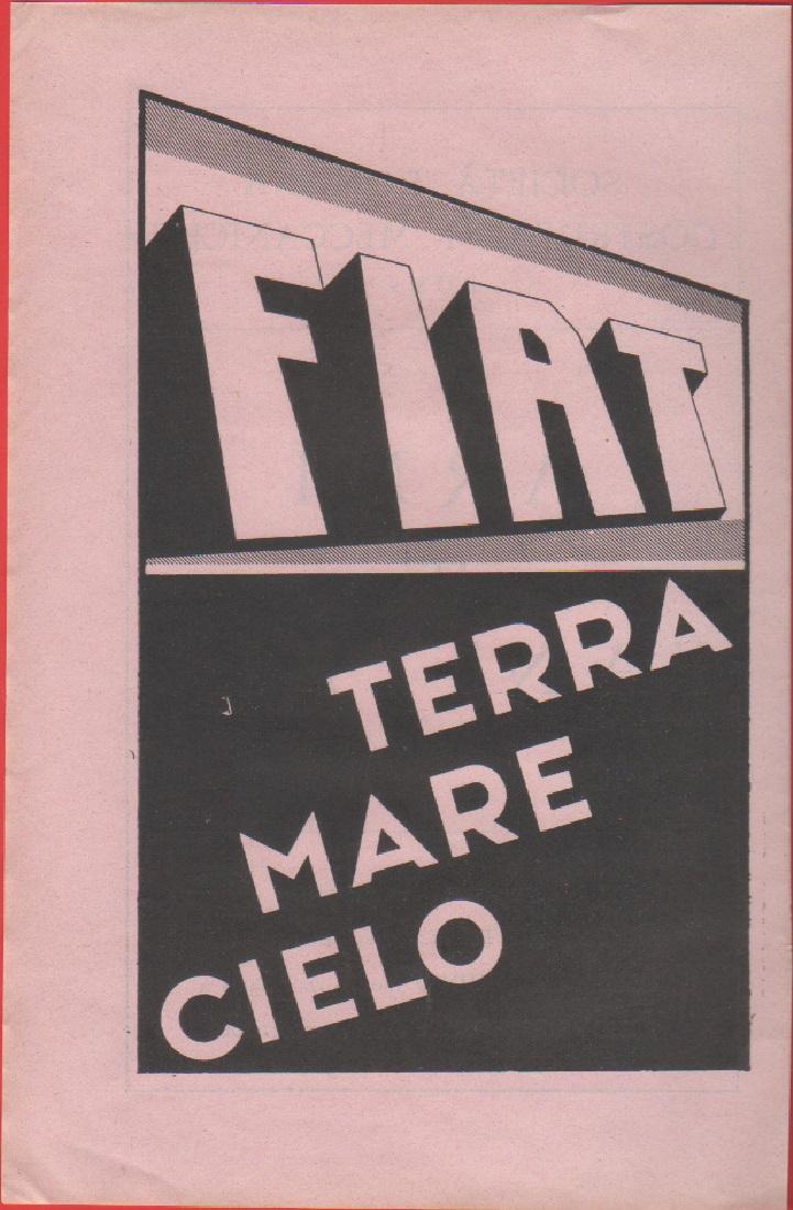 FIAT. Terra Mare Cielo - Pubblicita 1936