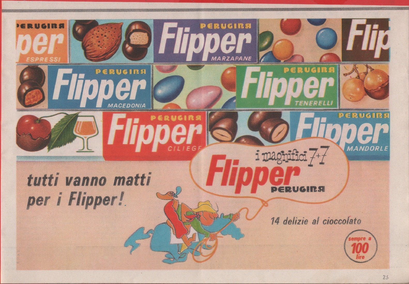 Flipper Perugina. Advertising 1964
