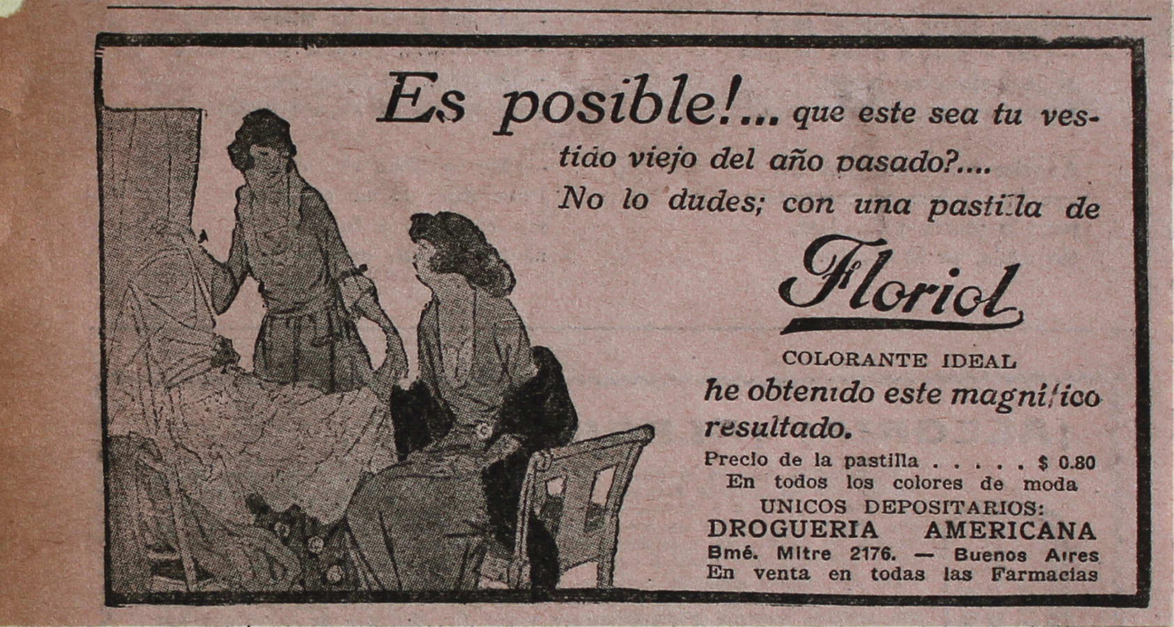 Floriol. Colorante ideal- Advertising 1922