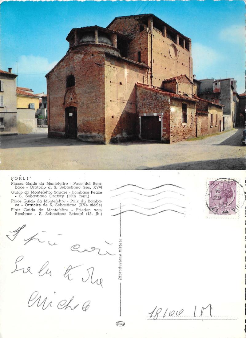 Forlì. Piazza Guido da Montefeltro. Viaggiata 1973