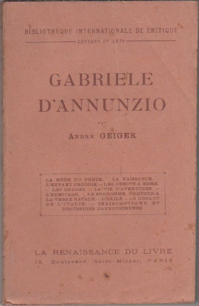 Gabriele D'Annunzio - André Geiger