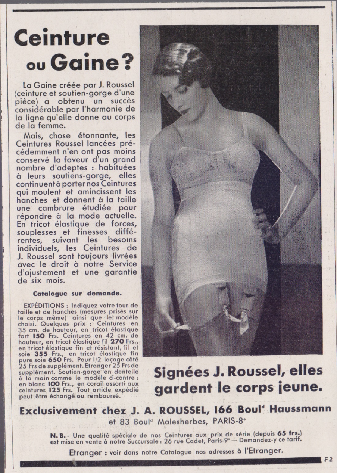 Gaine J. Roussel. Advertising 1931